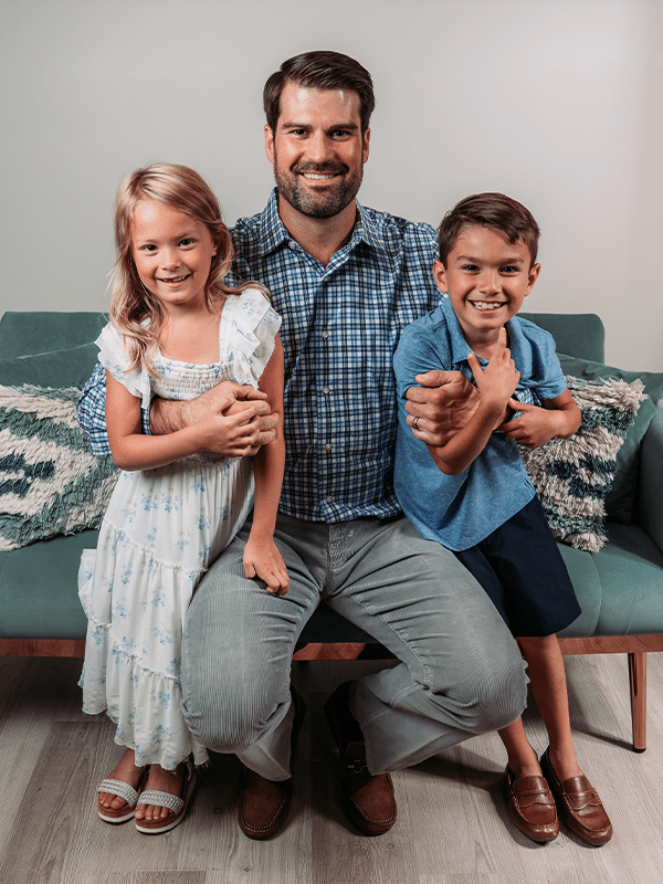 Dad and children